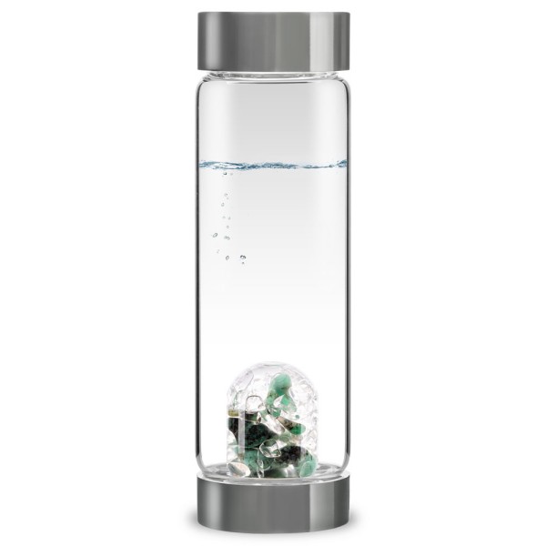 Steklenička za vodo s kristali ViA - Regeneracija smaragd, kamena strela