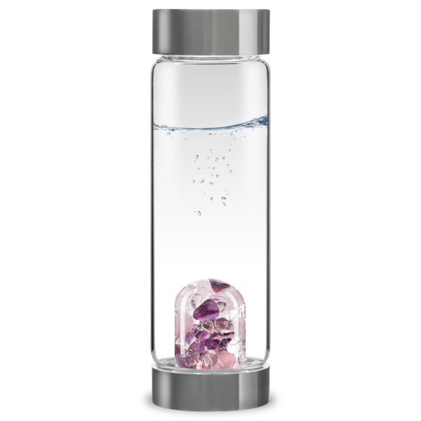 Steklenička za vodo s kristali - Wellness: roževec, ametist, kamena strela
