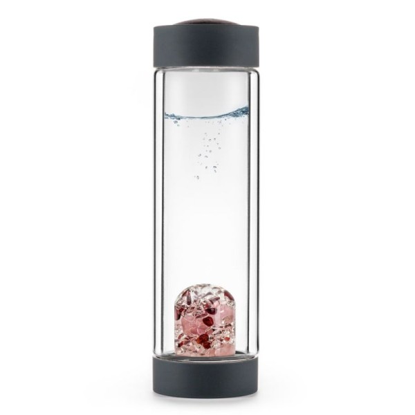 steklenička za vodo s kristali ljubezen: roževec, granat, kamena strela