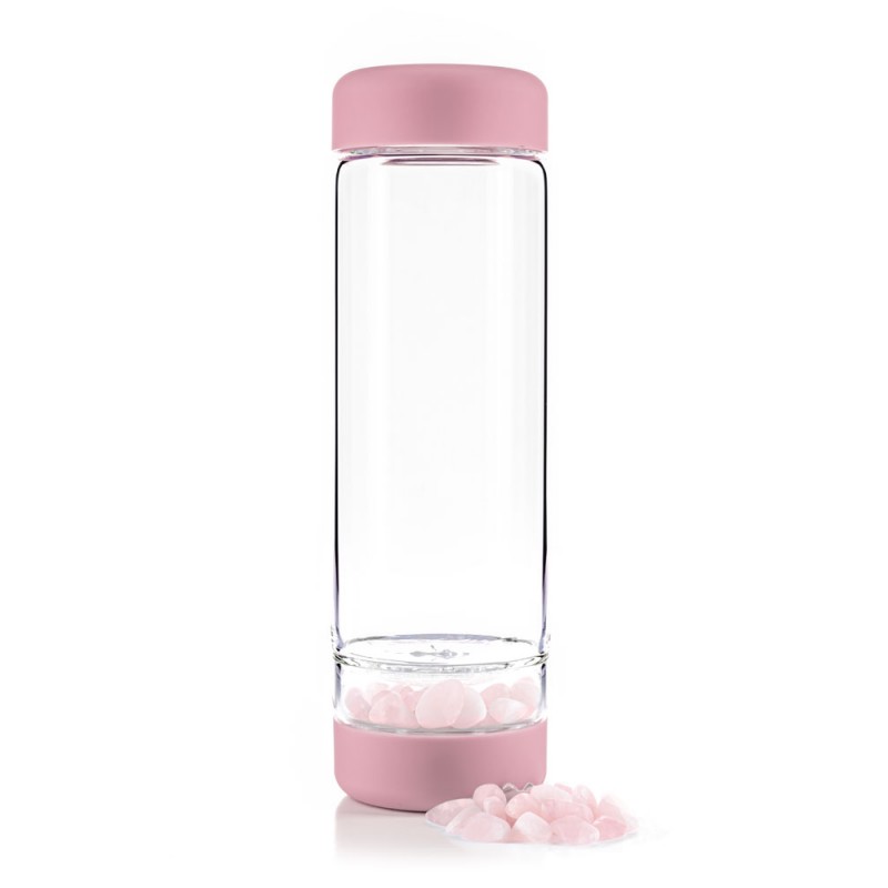steklenička za kristalno vodo inu s kristali roževca