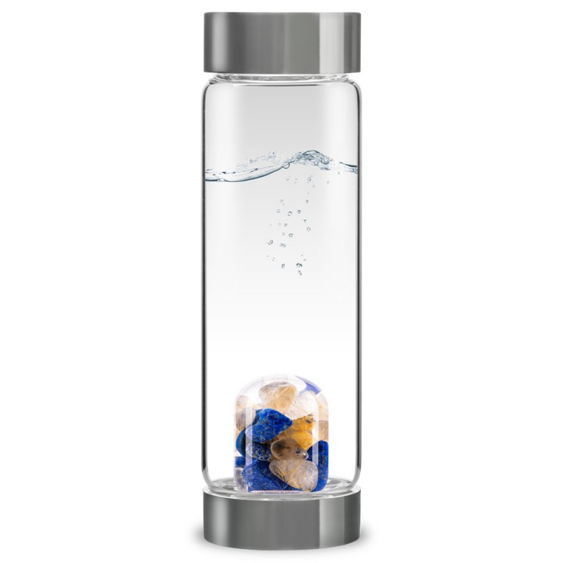 Steklenička za vodo s kristali - Navdih kristal: lapis lazuli, kamena strela